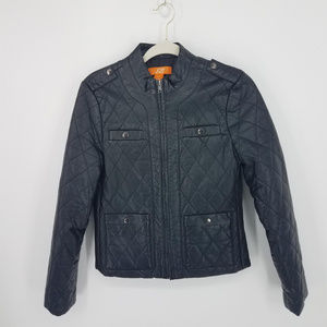 Joe Fresh Quilted Vegan Leather Jacket